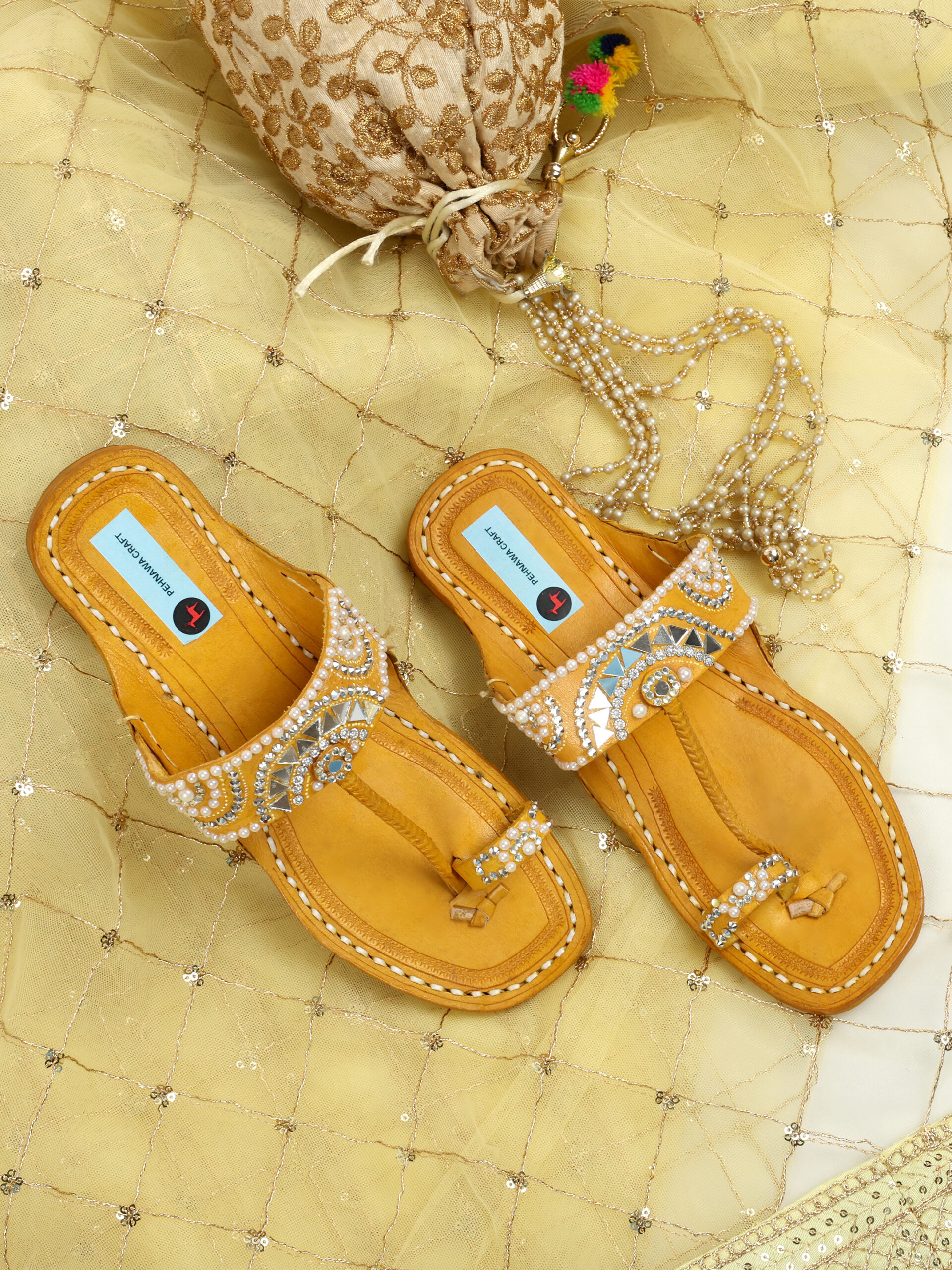 PehnawaCraft Adda mirror kolhapuri | adda flats