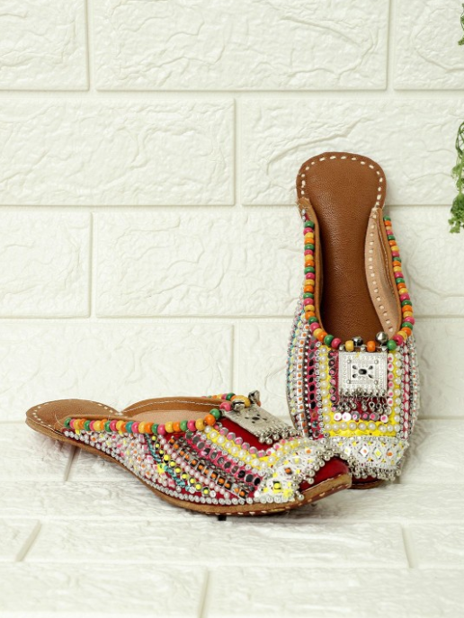 Pehnawacraft Boho Mule | Half Jutti