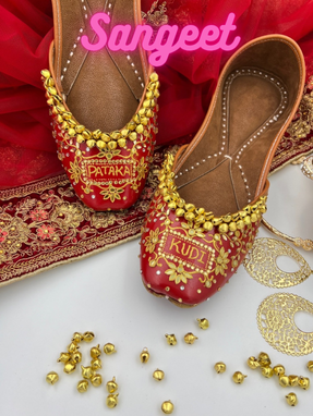 Sangeet Collection : Kudi Pataka Red Jutti for Women | Punjabi Jutti